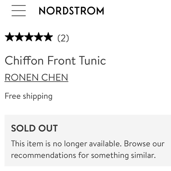 NWT Ronen Chen long sleeve dress - Size 1 (Small) - Picture 9 of 10